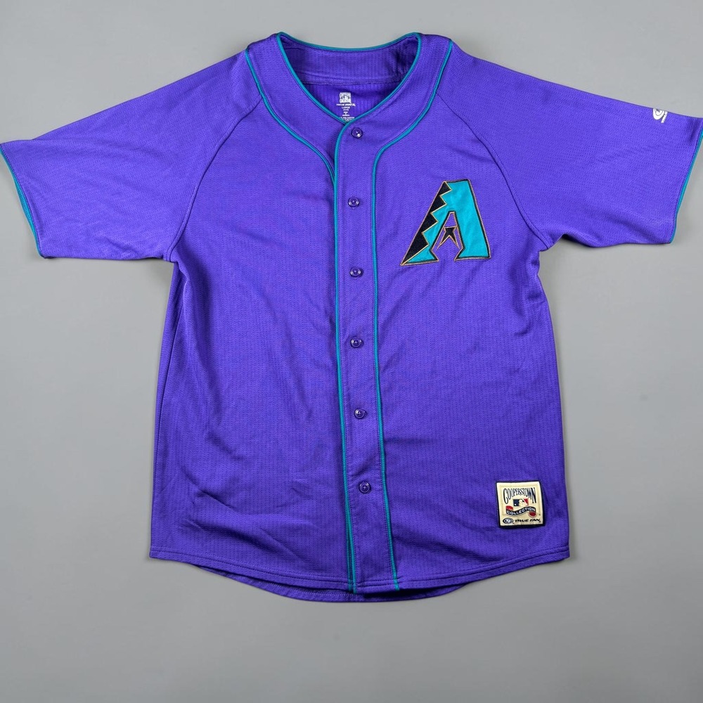 True Fan Arizona Diamondbacks Cooperstown Collection Purple Jersey Mens Large